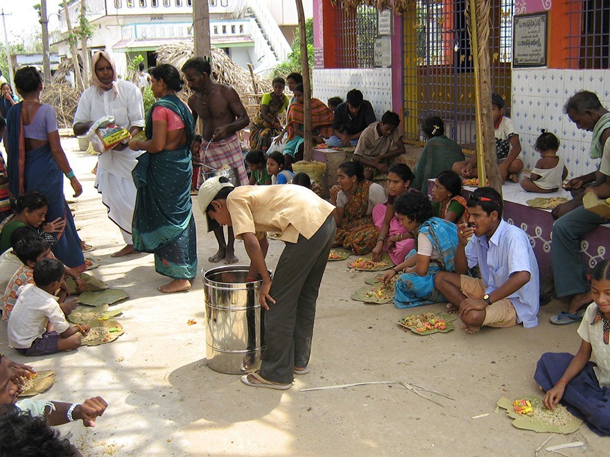 Food Distribution in Kumrapuram Village, Andhra Pradesh