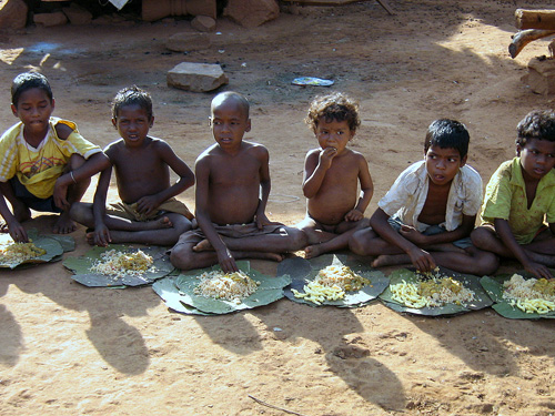 Food Distribution in Pandirivalasa Village, Andhra Pradesh