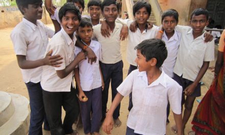 Food Distribution in Potnuru Village School, Andhra Pradesh